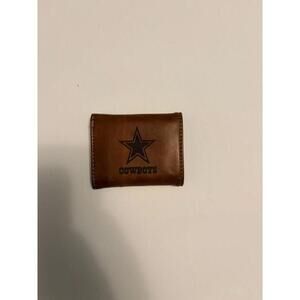 Rico Industries Dallas Cowboys Brown Engraved Trifold Wallet